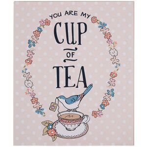 Orsina Cup of Tea Wall Plaque, Charming Pastel Wall Sign With Tea-Themed Typography, Adds Warmth & Personality Multicolor Orsina Cup of Tea Wall Plaque, Charming Pastel Wall Sign With Tea-Themed Typography, Adds Warmth & Personality Multicolor