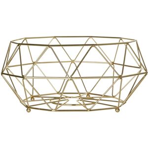 Orsina Gold Finish Fruit Basket, Stylish Wire Bowl For Displaying & Storing Fresh Fruit, Durable Metal Gold Orsina Gold Finish Fruit Basket, Stylish Wire Bowl For Displaying & Storing Fresh Fruit, Durable Metal Gold