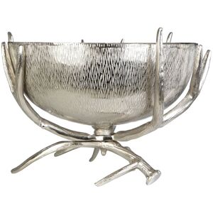 Orsina Antler Base Nickel Finsih Bowl, Centrepiece Bowl for Dining Table, Decorative Bowl for Stones, Jewels in Silver Silver Orsina Antler Base Nickel Finsih Bowl, Centrepiece Bowl for Dining Table, Decorative Bowl for Stones, Jewels in Silver Silver