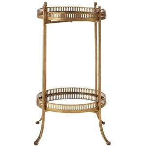 Orsina Stylish Gold Finish Mirrored Tray Table, Stable Kitchen Side Table For Breakfast, Robust Breakfast Table Gold Orsina Stylish Gold Finish Mirrored Tray Table, Stable Kitchen Side Table For Breakfast, Robust Breakfast Table Gold