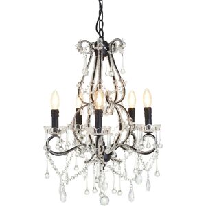 Orsina Kensington Townhouse 5 Bulbs Chandelier in Black Black Orsina Kensington Townhouse 5 Bulbs Chandelier in Black Black