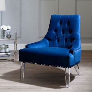 Orsina Button Tufted Blue Velvet Accent Chair, Contemporary Chair With Acrylic Legs, Blue Chair For Living Room Blue Orsina Button Tufted Blue Velvet Accent Chair, Contemporary Chair With Acrylic Legs, Blue Chair For Living Room Blue