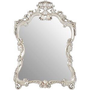 Orsina Champagne Decorative Swirl Design Wall Mirror, Distinctive Mirror With Cartouche Frame, Perfect For Gifting in Gold Gold Orsina Champagne Decorative Swirl Design Wall Mirror, Distinctive Mirror With Cartouche Frame, Perfect For Gifting in Gold Gold