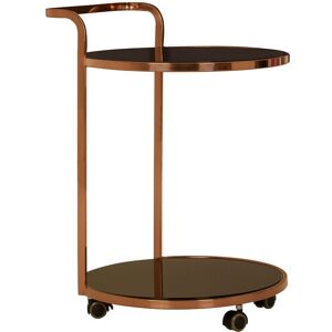 Orsina Versatile 2 Tier Rose Gold Finish Drinks Trolley, Elegant Drinks Trolley For Parties, Durable Drinks Trolley in Black Black Orsina Versatile 2 Tier Rose Gold Finish Drinks Trolley, Elegant Drinks Trolley For Parties, Durable Drinks Trolley in Black Black