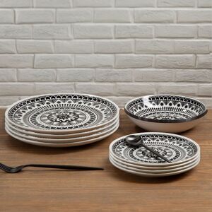 Premier Housewares Maya Black/White 12 pc Dinner Set - Dinner Set Premier Housewares Maya Black/White 12 pc Dinner Set - Dinner Set