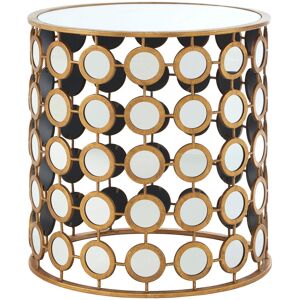 Orsina Reflective Gold Finish Mirror Side Table, Durable Small Lounge Table, Sturdy Small Bedside Table For Bedroom Gold Orsina Reflective Gold Finish Mirror Side Table, Durable Small Lounge Table, Sturdy Small Bedside Table For Bedroom Gold