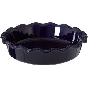 Orsina Functional Design Round Dish With Curved Edges, Durable Stoneware Bakeware For Oven To Table Use, Blue Blue Orsina Functional Design Round Dish With Curved Edges, Durable Stoneware Bakeware For Oven To Table Use, Blue Blue