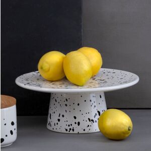 Orsina Speckled Cake Stand in White White Orsina Speckled Cake Stand in White White