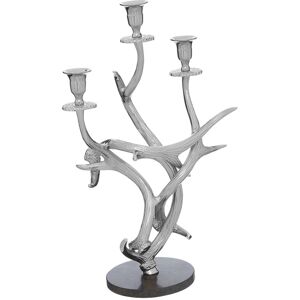 Orsina 3 Candles Antler Candelabra Holder, Candle Holder for Dining Table, 3 Candle Holder Centrepiece in Silver Silver Orsina 3 Candles Antler Candelabra Holder, Candle Holder for Dining Table, 3 Candle Holder Centrepiece in Silver Silver