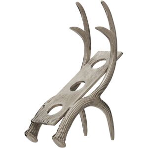 Orsina 3 Bottle Antler Wine Rack, Accent Centrepiece Wine Rack for Dining Table, Kitchem, Decorative Antler Design in Silver Silver Orsina 3 Bottle Antler Wine Rack, Accent Centrepiece Wine Rack for Dining Table, Kitchem, Decorative Antler Design in Silver Silver
