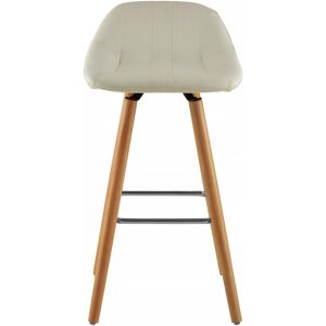 Premier Housewares White Faux Leather Bar Stool - Bar Type Premier Housewares White Faux Leather Bar Stool - Bar Type