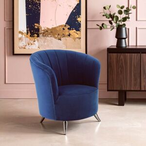 Orsina Tub Chair, Stylish Office Chair, Classy Velvet Chair, Round Velvet Upholstery Chair for Lounge in Blue Blue Orsina Tub Chair, Stylish Office Chair, Classy Velvet Chair, Round Velvet Upholstery Chair for Lounge in Blue Blue