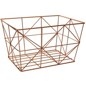 Orsina Stylish Copper Finish Tapered Wire Basket, Functional Wireframe Basket For Kitchen, High Quality Basket in Gold Gold Orsina Stylish Copper Finish Tapered Wire Basket, Functional Wireframe Basket For Kitchen, High Quality Basket in Gold Gold