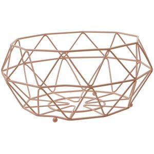 Orsina Gold Finish Fruit Basket, Stylish Wire Bowl For Displaying & Storing Fresh Fruit, Durable Metal in Pink Pink Orsina Gold Finish Fruit Basket, Stylish Wire Bowl For Displaying & Storing Fresh Fruit, Durable Metal in Pink Pink