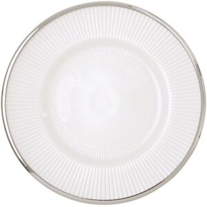 Orsina Ida 21cm Embossed White Glass Side Plate White Orsina Ida 21cm Embossed White Glass Side Plate White