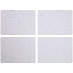 Orsina Set Of Four Placemats, Contemporary Heat Resistant Dining Mats, Stylish Speckled Design Tableware in White White Orsina Set Of Four Placemats, Contemporary Heat Resistant Dining Mats, Stylish Speckled Design Tableware in White White