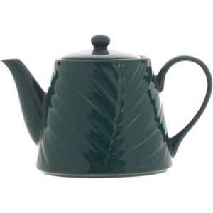 Premier Housewares Dark Green Embossed Botanical Ceramic Teapot - Teapot Premier Housewares Dark Green Embossed Botanical Ceramic Teapot - Teapot