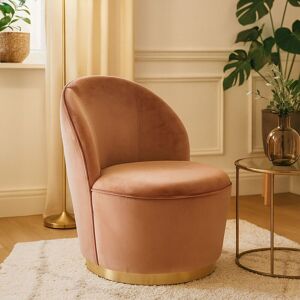 Orsina Luxurious Dusty Pink Velvet Gold Base Chair, Modern Armless Chair For Livingroom, Wooden Chair For Bedroom Pink Orsina Luxurious Dusty Pink Velvet Gold Base Chair, Modern Armless Chair For Livingroom, Wooden Chair For Bedroom Pink