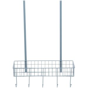 Orsina Efficient Over The Door Grey Finish Hanger Shelf, Smart Over Door Coat Hanger, Sturdy Design Hanging Rack Grey Orsina Efficient Over The Door Grey Finish Hanger Shelf, Smart Over Door Coat Hanger, Sturdy Design Hanging Rack Grey