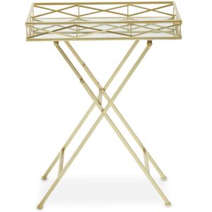 Orsina Stable Design Rectangle Gold Tray Table, Stylish Kitchen Side Table For Breakfast, Robust Side Table Gold Orsina Stable Design Rectangle Gold Tray Table, Stylish Kitchen Side Table For Breakfast, Robust Side Table Gold