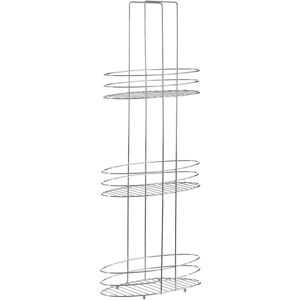 Orsina 3 Tier Bathroom Organiser, Bathroom Cupboard Organiser, Vertical Bathroom Caddy With Grille Base Shelves in Silver Silver Orsina 3 Tier Bathroom Organiser, Bathroom Cupboard Organiser, Vertical Bathroom Caddy With Grille Base Shelves in Silver Silver