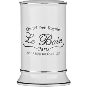 Orsina White Ceramic Bathroom Tumbler, Small Tumbler With Black Lettering, Modern Black Bathroom Tumbler For Vanity White Orsina White Ceramic Bathroom Tumbler, Small Tumbler With Black Lettering, Modern Black Bathroom Tumbler For Vanity White