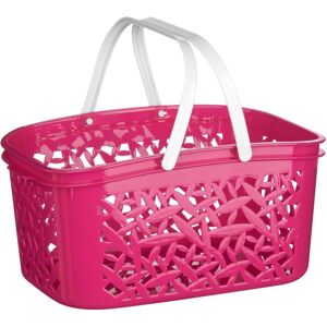 Orsina 4500ml Hot Pink Storage Basket With Crisp White Handle, Multipurpose Plastic Basket, Organizer For Toys Pink Orsina 4500ml Hot Pink Storage Basket With Crisp White Handle, Multipurpose Plastic Basket, Organizer For Toys Pink
