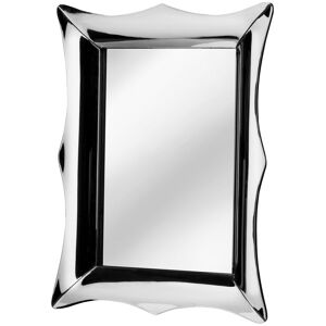 Orsina Reflective Frame Wall Mirror, Sculpted Full Size Mirror, Decorative Bevelled Mirror For Feature Wall Display in Silver Silver Orsina Reflective Frame Wall Mirror, Sculpted Full Size Mirror, Decorative Bevelled Mirror For Feature Wall Display in Silver Silver