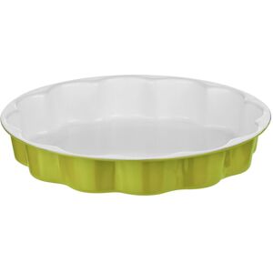 Orsina Functional Design Black Flan Dish, Non-Stick Carbon Steel Fluted Bakeware For Tarts & Quiches, Durable Oven in Green Green Orsina Functional Design Black Flan Dish, Non-Stick Carbon Steel Fluted Bakeware For Tarts & Quiches, Durable Oven in Green Green