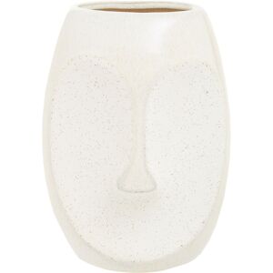 Orsina Handcrafted Stoneware Face Small Vase, Modern Free Standing Vase, Contemporary Flower Vase, Stoneware Vase in White White Orsina Handcrafted Stoneware Face Small Vase, Modern Free Standing Vase, Contemporary Flower Vase, Stoneware Vase in White White