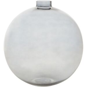 Orsina Bottle Design Glass Vase, Narrow Mouth Cylindrical Flower Vase, Contemporary Coloured Vase for Homes in Grey Grey Orsina Bottle Design Glass Vase, Narrow Mouth Cylindrical Flower Vase, Contemporary Coloured Vase for Homes in Grey Grey