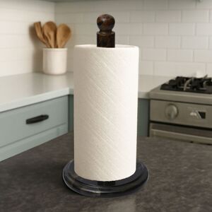 Orsina Marble Kitchen Roll Holder in Black Black Orsina Marble Kitchen Roll Holder in Black Black