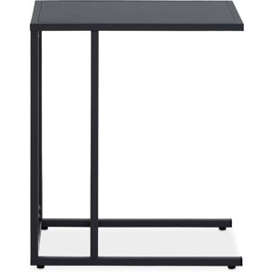 Orsina Sleek Grey Metal Side Table, Modern Design Bedside Table For Bedroom, Functional Livingroom Sidetable in Black Black Orsina Sleek Grey Metal Side Table, Modern Design Bedside Table For Bedroom, Functional Livingroom Sidetable in Black Black