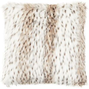 Orsina Lamina Animal Print Square Faux Fur Cushion, Luxe Leopard-Patterned Throw Pillow with Feather Filler in Natural Natural Orsina Lamina Animal Print Square Faux Fur Cushion, Luxe Leopard-Patterned Throw Pillow with Feather Filler in Natural Natural