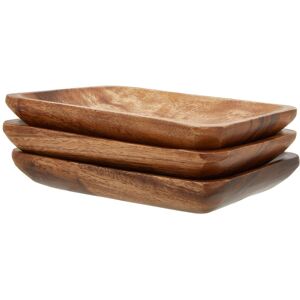 Orsina Kora Set Of Three Serving Trays in Natural Natural Orsina Kora Set Of Three Serving Trays in Natural Natural