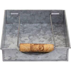 Orsina Galvanised Steel Tissue Tray, Rustic Metal Tray For Holding Tissue Boxes Or Napkins, Vintage Farmhouse in Silver Silver Orsina Galvanised Steel Tissue Tray, Rustic Metal Tray For Holding Tissue Boxes Or Napkins, Vintage Farmhouse in Silver Silver