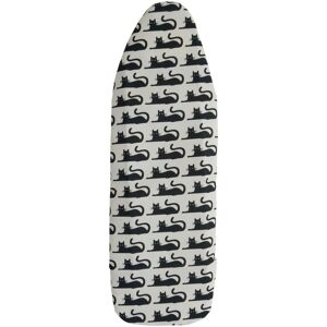 Orsina Cat Ironing Board Cover, Cute Feline Print With Soft Padded Cotton Surface, Elastic Edging For Snug Fit in Grey Grey Orsina Cat Ironing Board Cover, Cute Feline Print With Soft Padded Cotton Surface, Elastic Edging For Snug Fit in Grey Grey