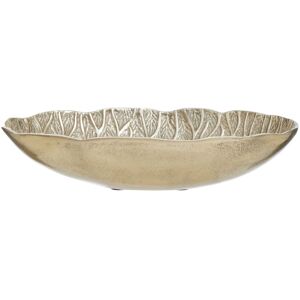 Orsina Elegant Silver Finish Lotus Leaf Bowl With Sculptural Design, Stylish Decorative Bowl For Displaying in Gold Gold Orsina Elegant Silver Finish Lotus Leaf Bowl With Sculptural Design, Stylish Decorative Bowl For Displaying in Gold Gold