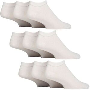 Iomi Men's 9 Pack Diabetic Trainer Socks Non Elastic Extra Wide Ankle Socks in White Size: 6-11 White 6-11 Iomi Men's 9 Pack Diabetic Trainer Socks Non Elastic Extra Wide Ankle Socks in White Size: 6-11 White 6-11