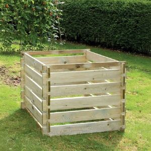 Primrose Outdoor Slatted Wooden Composter Large Natural Compost Bin 893 Litres in Brown Brown Primrose Outdoor Slatted Wooden Composter Large Natural Compost Bin 893 Litres in Brown Brown