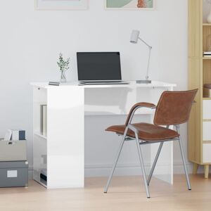 Berkfield Home Desk High Gloss White 100x55x75 Engineered Wood White Berkfield Home Desk High Gloss White 100x55x75 Engineered Wood White