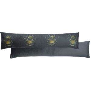 Evans Lichfield Gold Bee Printed Velvet Draught Excluder Cover in Dark Grey Dark Grey Evans Lichfield Gold Bee Printed Velvet Draught Excluder Cover in Dark Grey Dark Grey