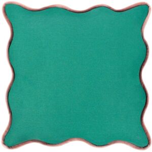 Heya Home Wiggle Reversible Piped Ready Filled Cushion in Green Size: 45 cm x 45 cm Green 45 cm x 45 cm Heya Home Wiggle Reversible Piped Ready Filled Cushion in Green Size: 45 cm x 45 cm Green 45 cm x 45 cm