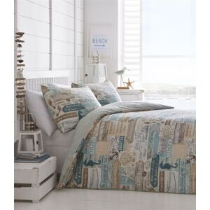 Portfolio Home Seaside Vibes Duvet Cover Set in Blue Size: Single Blue Single Portfolio Home Seaside Vibes Duvet Cover Set in Blue Size: Single Blue Single