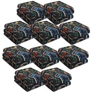 OHS Pack of 10 Printed Fleece Blanket Throw in Black Size: 120 cm x 150 cm Black 120 cm x 150 cm OHS Pack of 10 Printed Fleece Blanket Throw in Black Size: 120 cm x 150 cm Black 120 cm x 150 cm