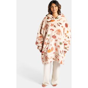 OHS Autumn Hoodie Blanket Wearable Fleece Soft Throw Oversized in Orange Orange One Size OHS Autumn Hoodie Blanket Wearable Fleece Soft Throw Oversized in Orange Orange One Size