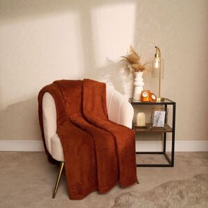 OHS Large Teddy Fleece Throw Blanket in Burnt Orange Size: 125 cm x 150 cm Burnt Orange 125 cm x 150 cm OHS Large Teddy Fleece Throw Blanket in Burnt Orange Size: 125 cm x 150 cm Burnt Orange 125 cm x 150 cm