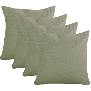 OHS 4 Pack Leaf Pinsonic Cushion Covers in Light Green Size: 45 cm x 45 cm Light Green 45 cm x 45 cm OHS 4 Pack Leaf Pinsonic Cushion Covers in Light Green Size: 45 cm x 45 cm Light Green 45 cm x 45 cm