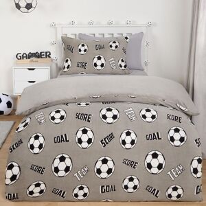 OHS Kids Football Fleece Reversible Bedding Set in Light Grey Size: Double Light Grey Double OHS Kids Football Fleece Reversible Bedding Set in Light Grey Size: Double Light Grey Double
