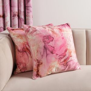 OHS 2 Pack Marble Matte Velvet Cushion Covers in Pink Size: 45 cm x 45 cm Pink 45 cm x 45 cm OHS 2 Pack Marble Matte Velvet Cushion Covers in Pink Size: 45 cm x 45 cm Pink 45 cm x 45 cm